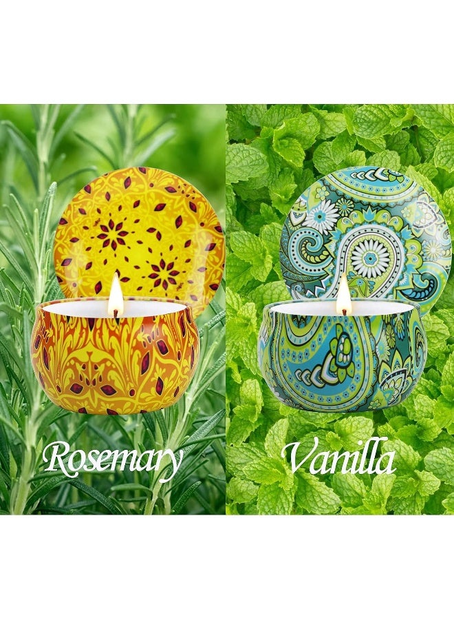 AGOL Aromatherapy Candles for Home Scented, 2 Pack 2.5 oz Natural Fresh Rosemary and Vanilla Scented Candles Gifts for Women, Portable Small Candles Gifts for Mother's Day, Birthday, Christmas - Image 3